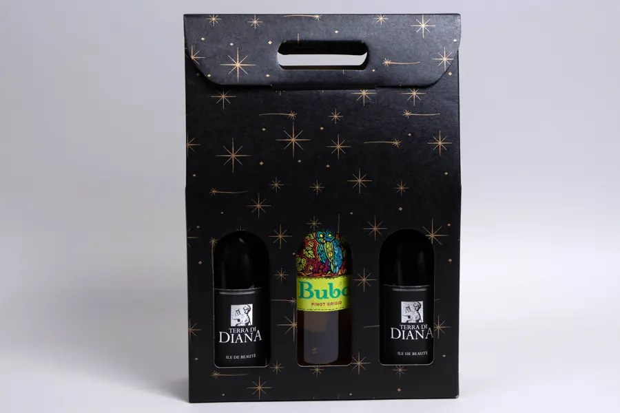 10-5/8L x 3-1/2W x 15H, Italian Wine Boxes, Constellation