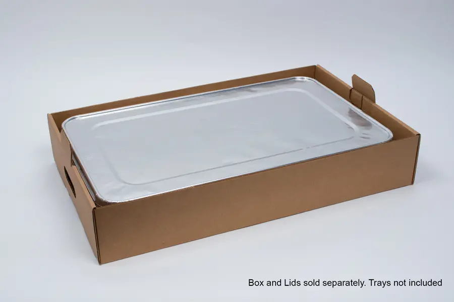 13-1/2W x 22L x 4H, Catering Trays and Lids, Kraft