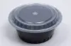 7W X 3D, (38OZ) PLASTIC FOOD TAKE-OUT BOXES, BLACK