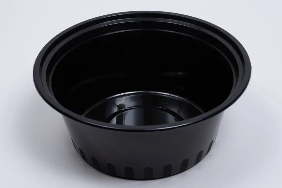 7W X 3D, (38OZ) PLASTIC FOOD TAKE-OUT BOXES, BLACK
