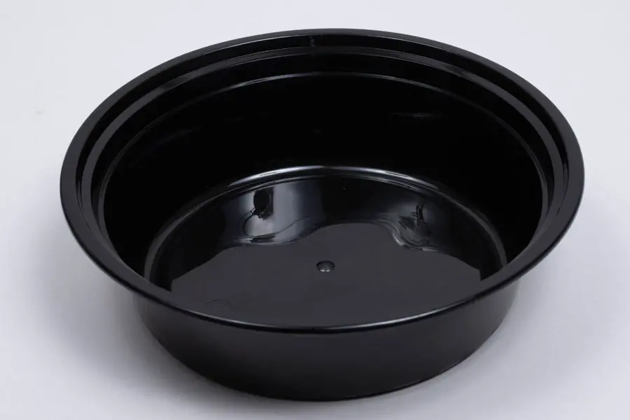 7W X 2D, (32OZ)  PLASTIC FOOD TAKE-OUT BOXES, BLACK