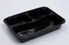 10L X 7-1/2W X 1-3/4D, (33OZ) PLASTIC FOOD TAKE-OUT BOXES, BLACK