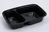 8-3/4L X 6W X 2D, (32OZ) PLASTIC FOOD TAKE-OUT BOXES, BLACK