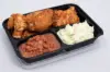 10L X 7-1/2W X 1-3/4D, (33OZ) PLASTIC FOOD TAKE-OUT BOXES, BLACK