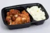 8-3/4L X 6W X 2D, (32OZ) PLASTIC FOOD TAKE-OUT BOXES, BLACK