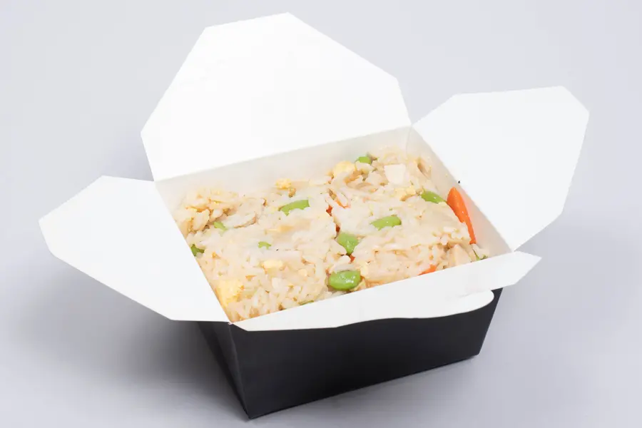 4-3/8L X 3-1/2W X 2-1/2H, (#1) FOLDING FOOD TAKE-OUT BOXES, BLACK GLOSS