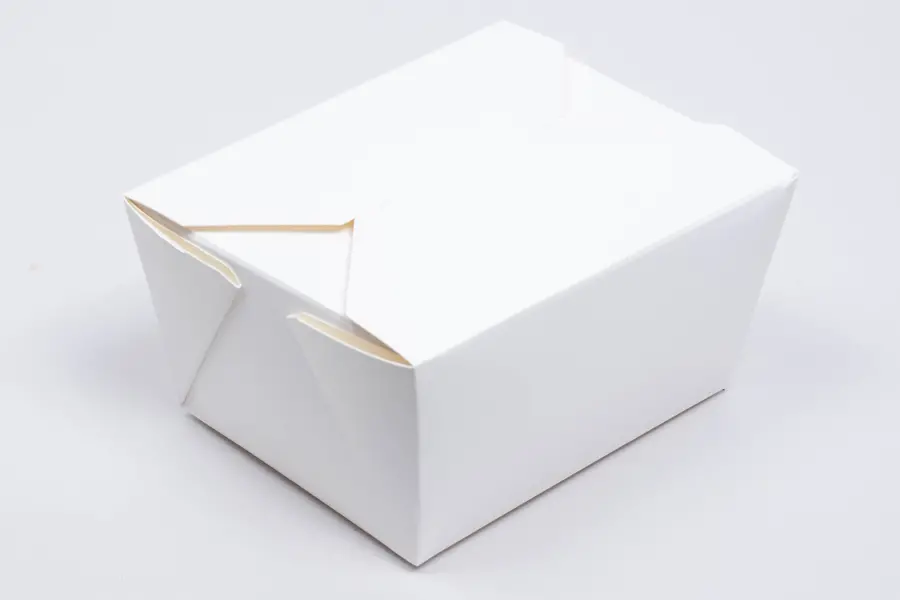 4-3/8L X 3-1/2W X 2-1/2H, (#1) FOLDING FOOD TAKE-OUT BOXES, WHITE