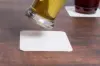 4-Inch, Square Pulpboard Coasters, 55 Pt, Off-White