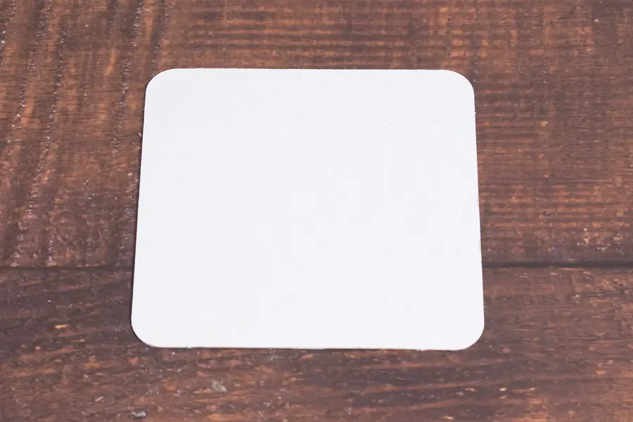 4-Inch, Square Pulpboard Drink Coasters, 35 Pt, Off-White