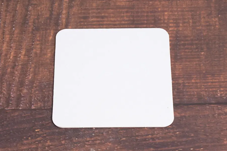 4-Inch, Square Pulpboard Coasters, 55 Pt, Off-White