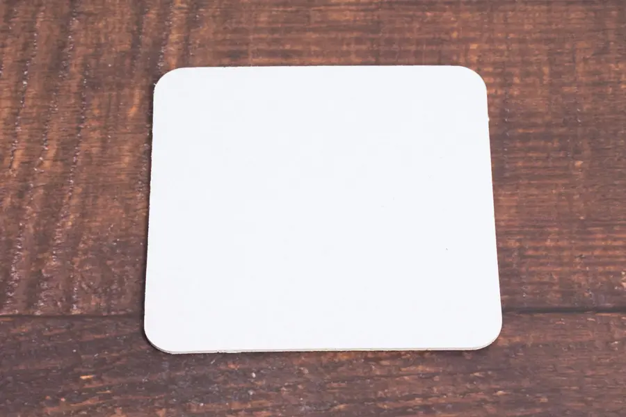 4-Inch, Square Pulpboard Drink Coasters, 80 Pt, Off-White