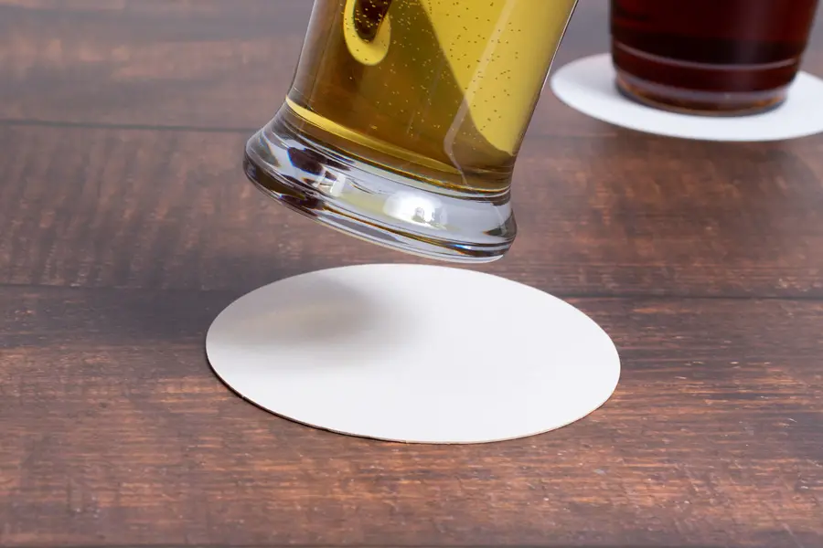 4-Inch, Round Pulpboard Drink Coasters, 35 Pt, Off-White
