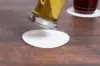 4-Inch, Round Scalloped Edge Wet Crepe Drink Coasters, 116#, White
