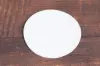 4-Inch, Round Straight Edge Wet Crepe Drink Coasters, 116#, White