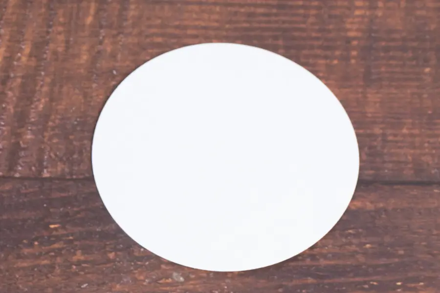 4-Inch, Round Budgetboard Drink Coasters, 12 Pt, White