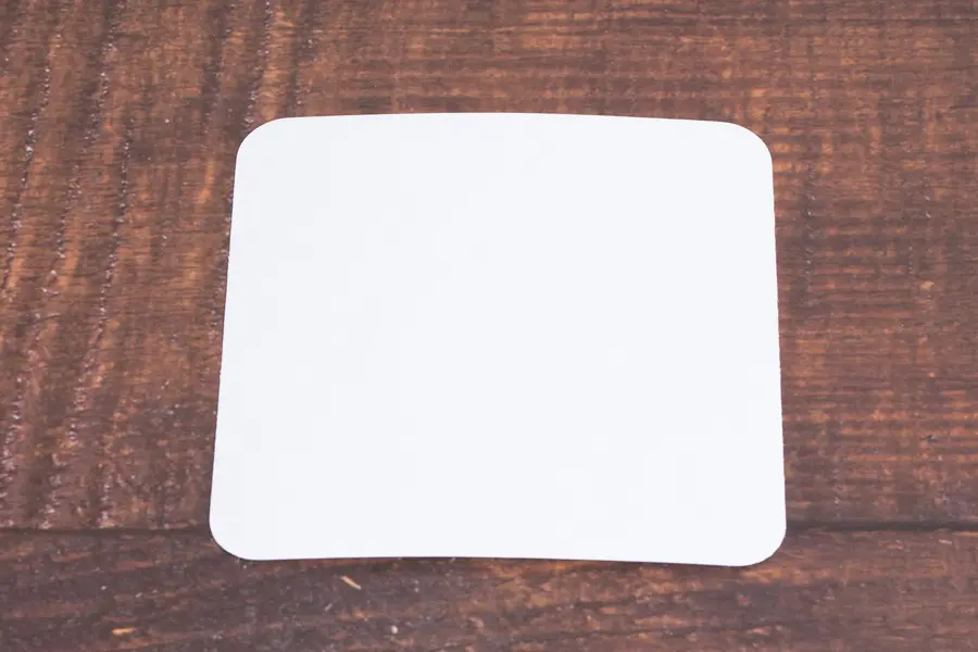 4-Inch, Square Budgetboard Drink Coasters, 12 Pt, White
