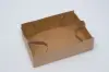 9-3/8L x 6-5/8W x 2-5/8H, 4 Cup Food And Beverage Tray, Natural Kraft
