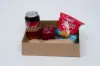 9-3/8L x 6-5/8W x 2-5/8H, 4 Cup Food And Beverage Tray, Natural Kraft