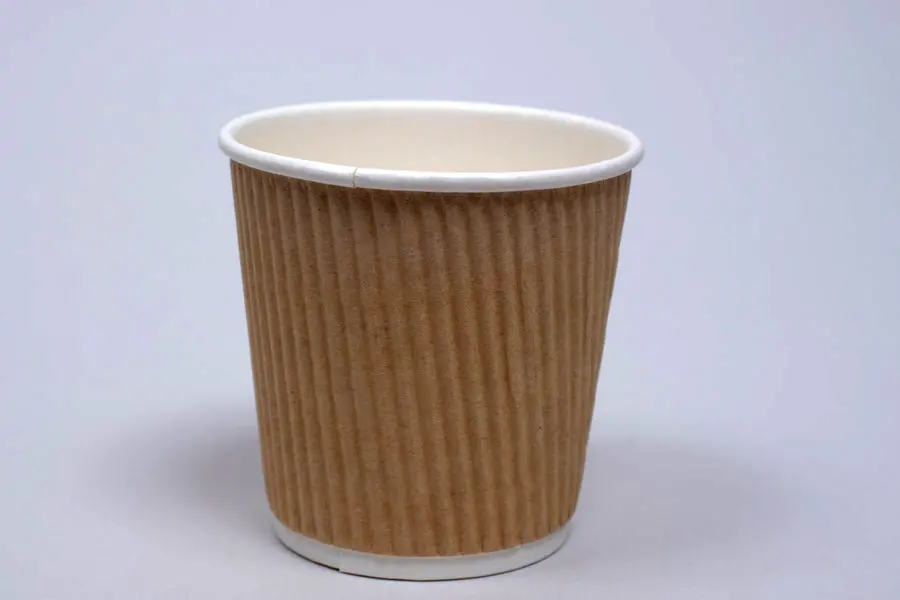 4 Ounce, Natural Kraft Insulated Ripple Paper Cups