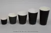 20 Ounce, Black Insulated Ripple Paper Cups