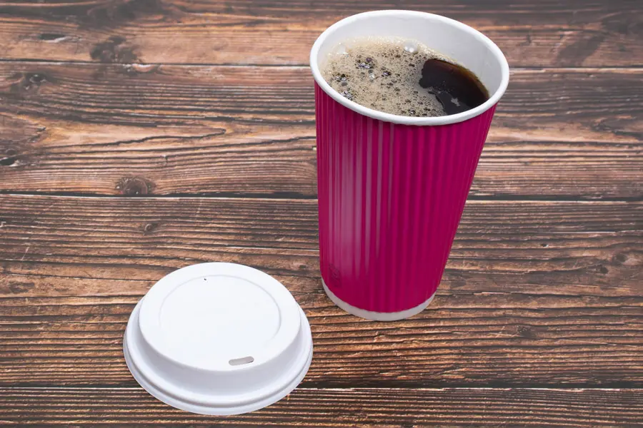Insulated Ripple Cups and Lids, Hot Pink Ripple