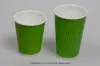 Insulated Ripple Cups and Lids, Pure Green Ripple