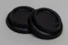 8 Ounce, Black Plastic Dome Sipper Lids For Ripple Paper Cups