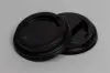 12-20 Ounce, Black Plastic Dome Sipper Lids For Ripple Paper Cups