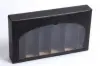 9L x 5-3/8W x 1-3/8H, Black Linen Gourmet Windowed Gift Boxes, Black
