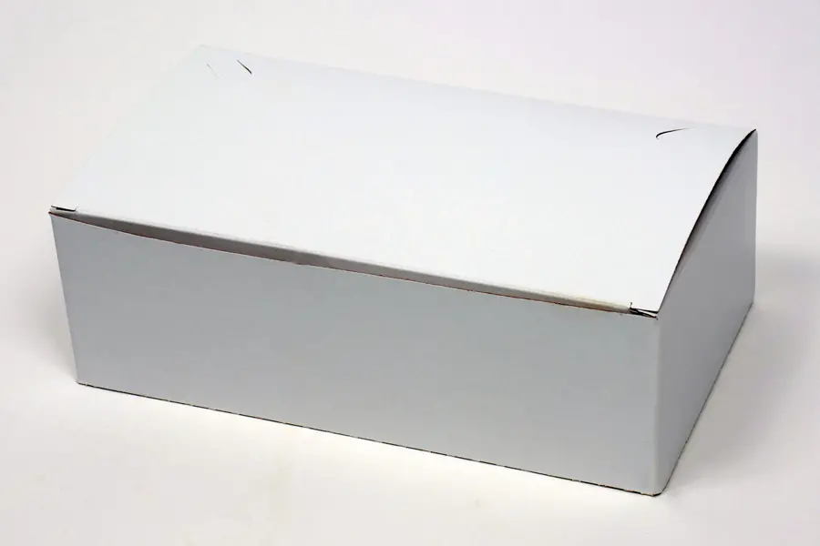 9L x 5W x 3H, To Go Boxes Deli Style Tuck Closure, White