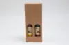 5-1/8L x 2-4/7W x 12-4/7H, Italian Textured Kraft Olive Oil & Vinegar Boxes, Ribbed Kraft