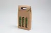 2-1/4W x 6-5/8L x 12H, Italian Smooth Kraft Olive Oil & Vinegar Carriers, Smooth Kraft