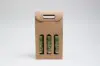 2-1/4W x 6-5/8L x 12H, Italian Smooth Kraft Olive Oil & Vinegar Carriers, Smooth Kraft