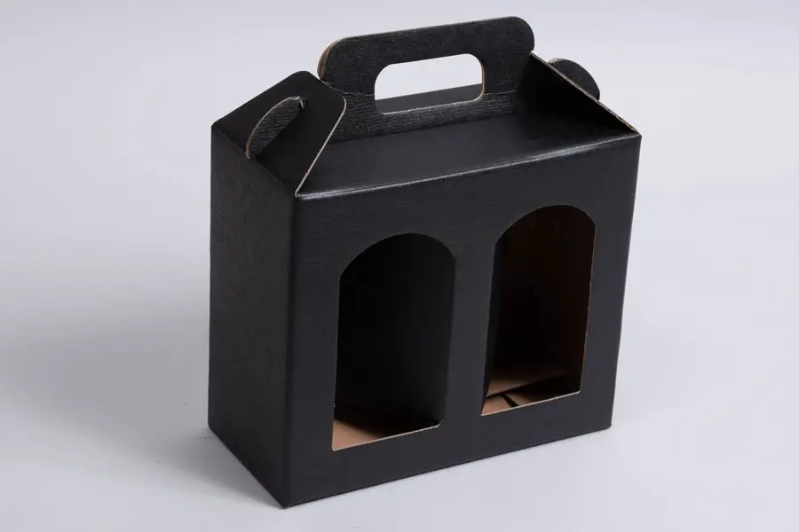 6-5/8L x 3-1/8W x 5-7/8H, Jar Gift Boxes Carriers, Black