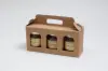 9-13/16L x 3-1/8W x 4-11/16H, Jar Gift Boxes Carriers, Ribbed Kraft