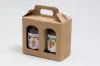 6-5/8L x 3-1/8W x 5-7/8H, Jar Gift Boxes Carriers, Ribbed Kraft