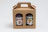 6-5/8L x 3-1/8W x 5-7/8H, Jar Gift Boxes Carriers, Ribbed Kraft