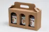 9-4/5L x 3-1/8W x 5-7/8H, Jar Gift Boxes Carriers, Ribbed Kraft