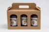 9-4/5L x 3-1/8W x 5-7/8H, Jar Gift Boxes Carriers, Ribbed Kraft