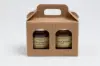 6-5/8L x 3-1/8W x 4-11/16H, Jar Gift Boxes Carriers, Ribbed Kraft