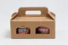 8-1/4L x 3-15/16W x 3-1/2H, Jar Gift Boxes Carriers, Ribbed Kraft