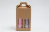 5-1/4L x 2-1/2W x 8-1/2H, Jar Gift Boxes Carriers, Ribbed Kraft