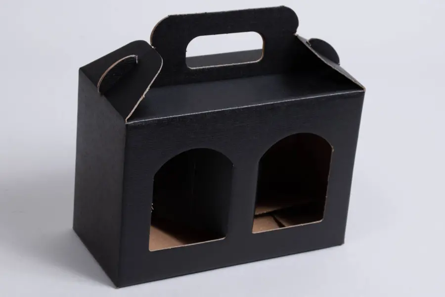 6-5/8L x 3-1/8W x 4-11/16H, Jar Gift Boxes Carriers, Black