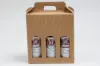 7-7/8L x 2-1/2W x 8-1/2H, Jar Gift Boxes Carriers, Ribbed Kraft