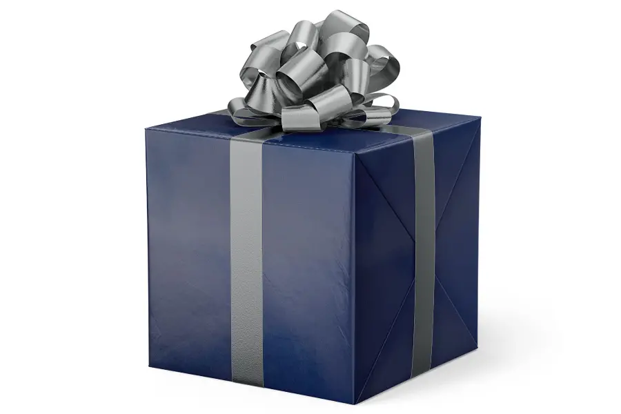 24W x 417 ft, Solid Wrapping Paper, Loyal Blue