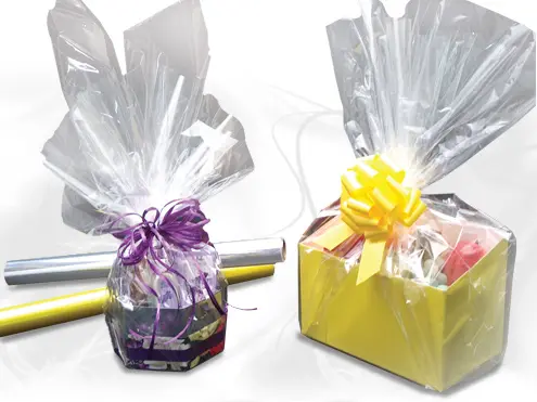 Clear Cello Wrap on Rolls