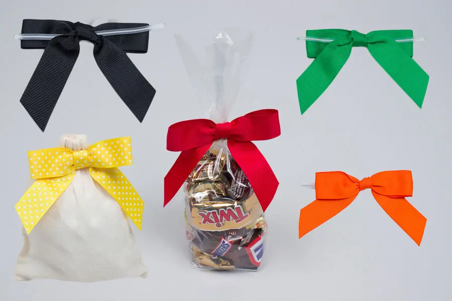Pre-Tied Grosgrain Bows With Wire Twist