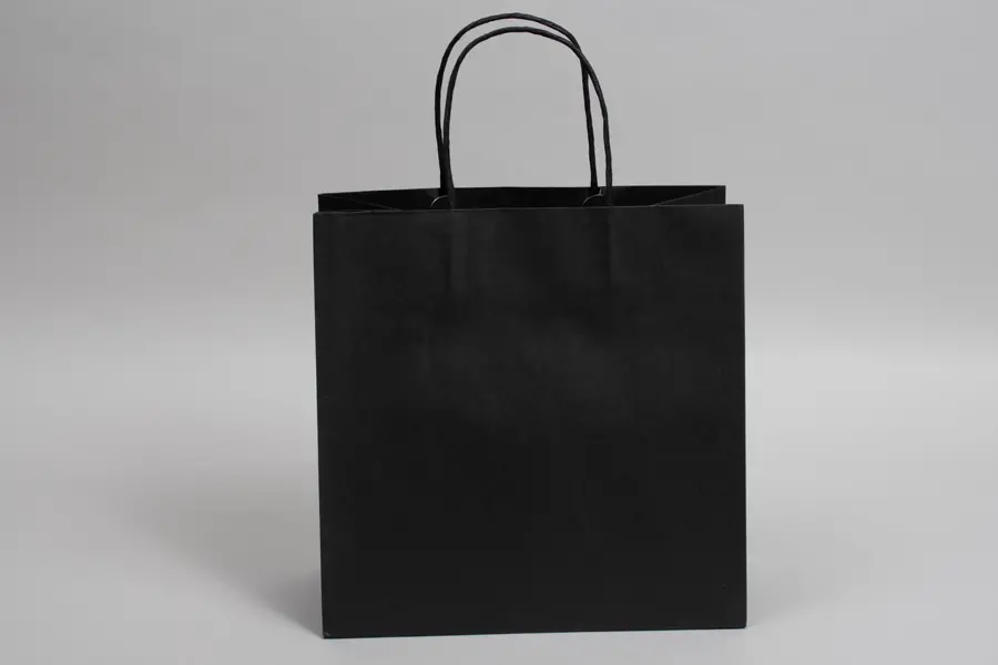 10W x 5D x 10H, Midtown Matte Colored Upscale Turn Top J Handle Bags, Black