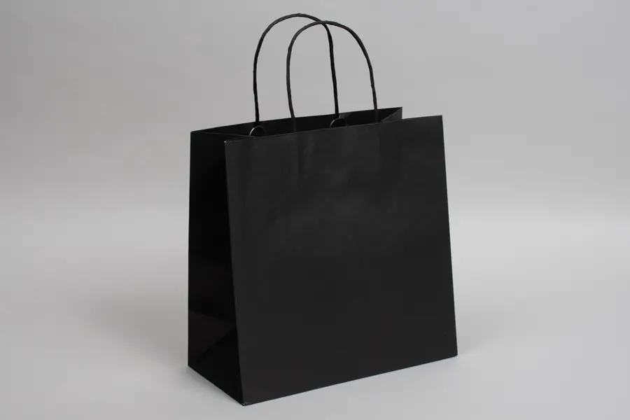 10W x 5D x 10H, Midtown Matte Colored Upscale Turn Top J Handle Bags, Black