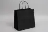 10W x 5D x 10H, Midtown Matte Colored Upscale Turn Top J Handle Bags, Black